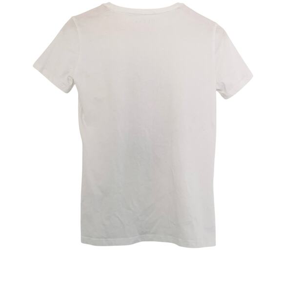 Guess Classic Model T-Shirt White Print Glitter Design Size Medium - Picture 6 of 8
